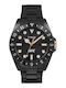 Timex Ανδρικό Ρολόι 42mm Μπαταρίας με Μαύρο Μεταλλικό Μπρασελέ