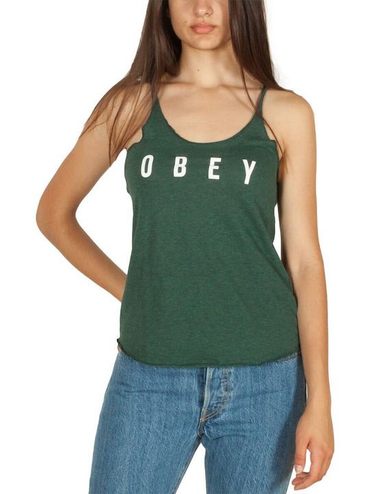 Obey Anyway women's tank top cypress green - 264811231