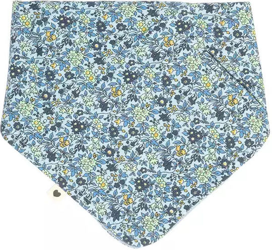 Bibs Bandana Fabric with Lace Band Baby Blue 7pcs