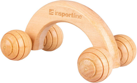 inSPORTline Ponteleano Holz Walze Massage für den Rücken Braun