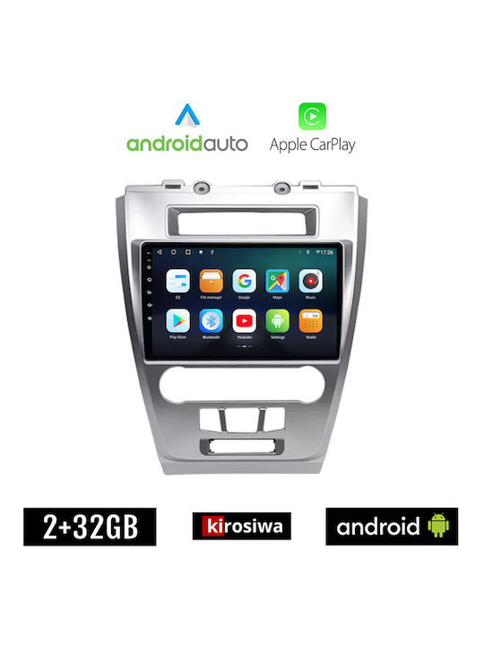 Kirosiwa Sistem Audio Auto pentru Ford Fuziune 2012-2017 (Bluetooth/USB/WiFi/GPS/Apple-Carplay/Android-Auto) cu Ecran Tactil 10"