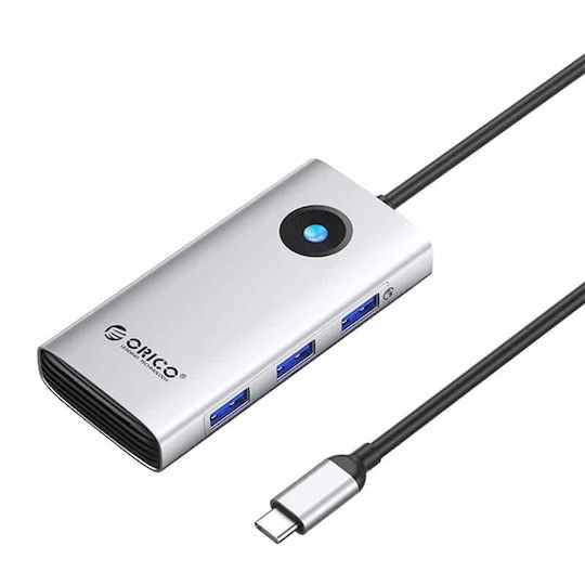Orico USB-C Docking Station with HDMI 4K PD and Support for 2 Monitors Silver (PW11-6PR-SV-EP)