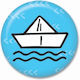 Magnet Rotund Barca Din Plastic 3.8x3.8cm