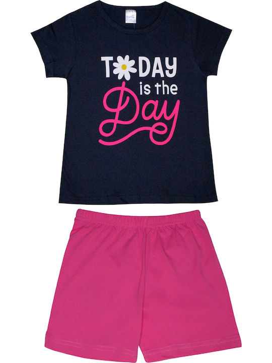 Pretty Baby Παιδική Πιτζάμα Καλοκαιρινή Navy Μπλε
