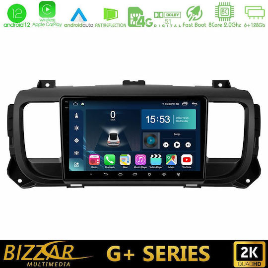 Bizzar Ηχοσύστημα Αυτοκινήτου για Peugeot Expert / Traveller Opel Vivaro Toyota Proace Citroen Jumpy Honda City 2018> (Bluetooth/USB/WiFi/GPS/Apple-Carplay/Android-Auto) με Οθόνη Αφής 9"