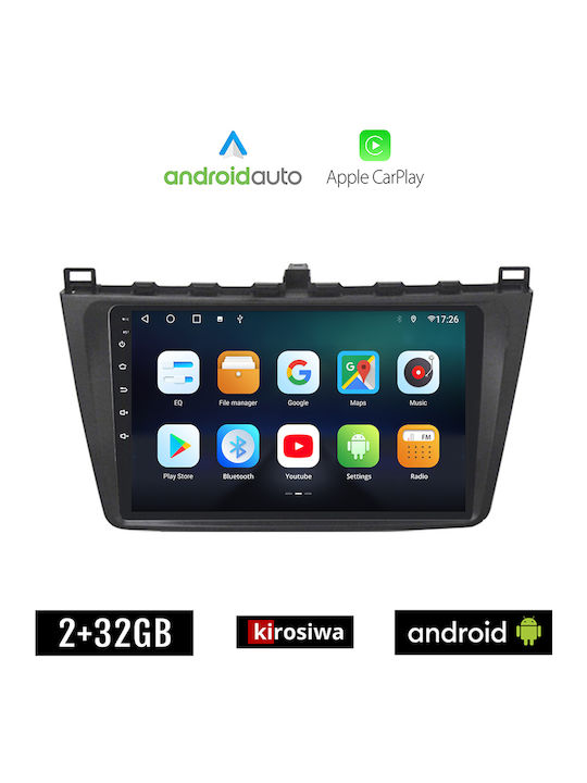 Kirosiwa Sistem Audio Auto pentru Mazda 6 2008+ (Bluetooth/USB/AUX/WiFi/GPS/Apple-Carplay/Android-Auto) cu Ecran Tactil 9"