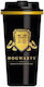 Blue Sky Studios Harry Potter Hogwarts Shield Glass Thermos Stainless Steel 400ml Black with Mouthpiece