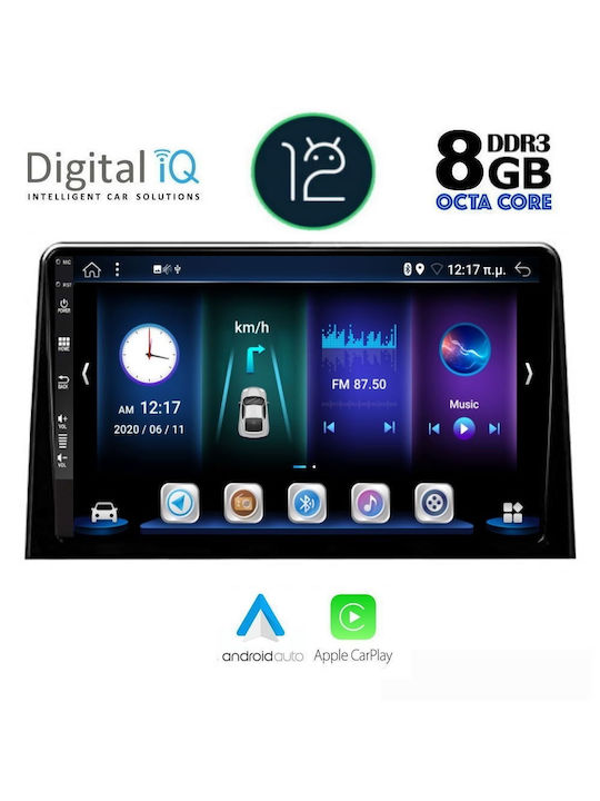 Digital IQ Car Audio System for Peugeot Partner Opel Combo Toyota Proace Citroen Berlingo Honda City 2018> (Bluetooth/USB/AUX/WiFi/GPS/Apple-Carplay/CD) with Touch Screen 10.1"