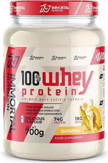 Immortal Nutrition 100% Whey Protein Протеин Суроватъчен с Вкус с Вкус на Банан 700гр