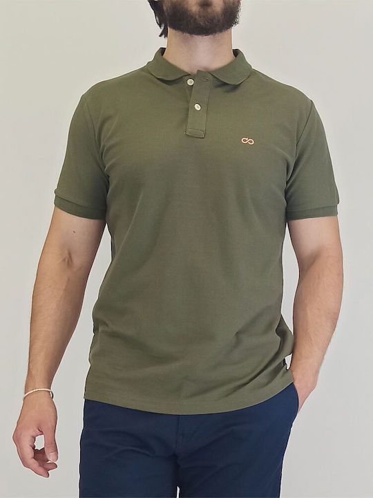 Double Polo Bluza Tricou Cu Mânecă Scurtă Kaki