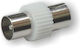 KAL Electronics Μετατροπέας Coaxial male σε Coaxial female Λευκό 1τμχ 10-4024