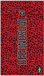 Bee. Unusual. Wild Bee Beach Towel Red 180x100cm.