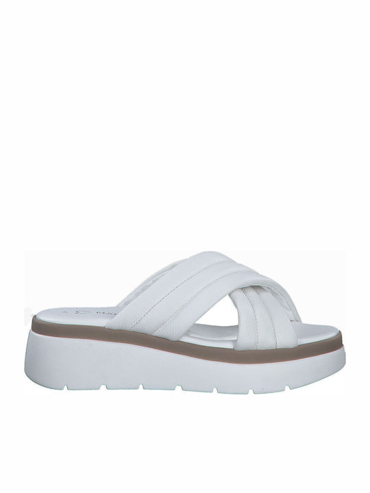 Sandale Casual Damă din Piele Albă