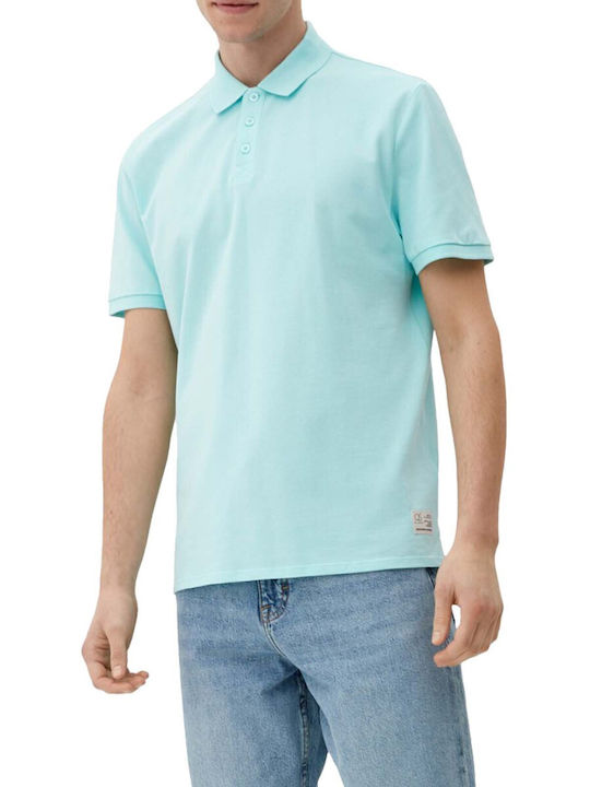 S.Oliver Herren Kurzarmshirt Polo Hellblau