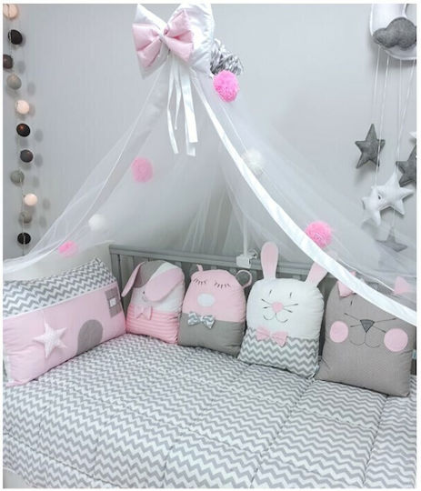 Baby Star Σετ Κούνιας Sugar Family 7742 Ροζ 3τμχ