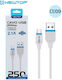 Newtop CU09 USB 2.0 Cable USB-C Male - USB-C White 2.5m