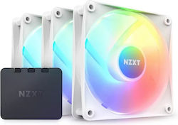 NZXT F120 RGB Core Case Fan με Σύνδεση 4-Pin PWM 3τμχ Λευκό