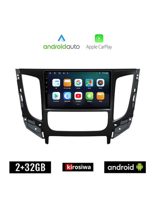 Kirosiwa Sistem Audio Auto pentru Fiat Fullback - Spate complet 2016> cu Clima (Bluetooth/USB/AUX/WiFi/GPS/Apple-Carplay/Android-Auto) cu Ecran Tactil 9"