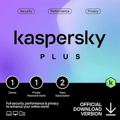 Kaspersky Plus for 1 Device and 2 Years of Use (Electronic License)