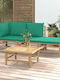 Garden & Outdoor Furniture Sets Living Room Set Pieces Green with Pillows