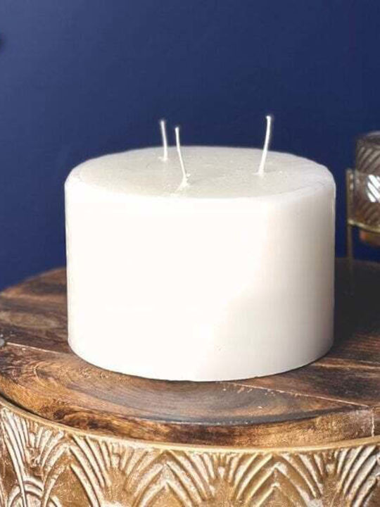 Candle Column 20X12CM 3 Wicks (White)