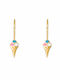 14K Children's ice cream earrings with enamel 046014 046014 Gold 14 Carat