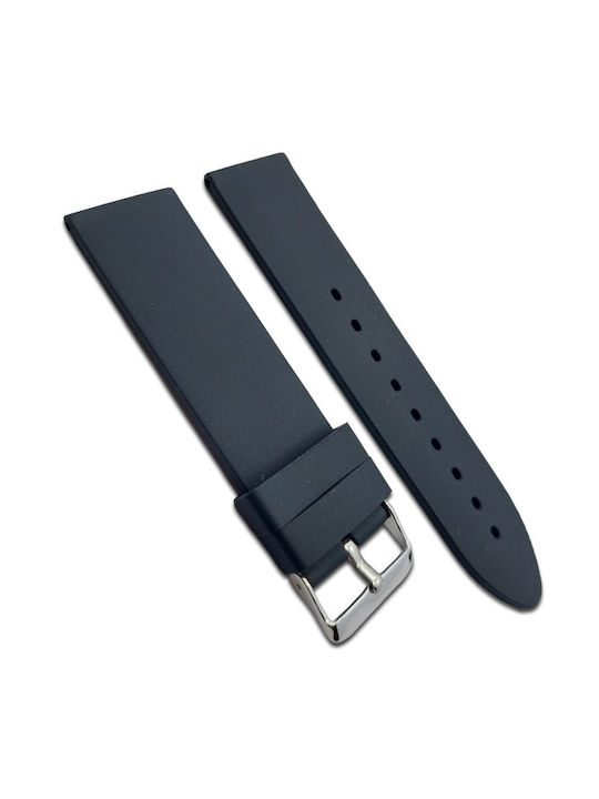 SILICONE STRAP 22mm BLACK