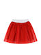 Kids' Tulle Tutu Skirt Monochrome Red