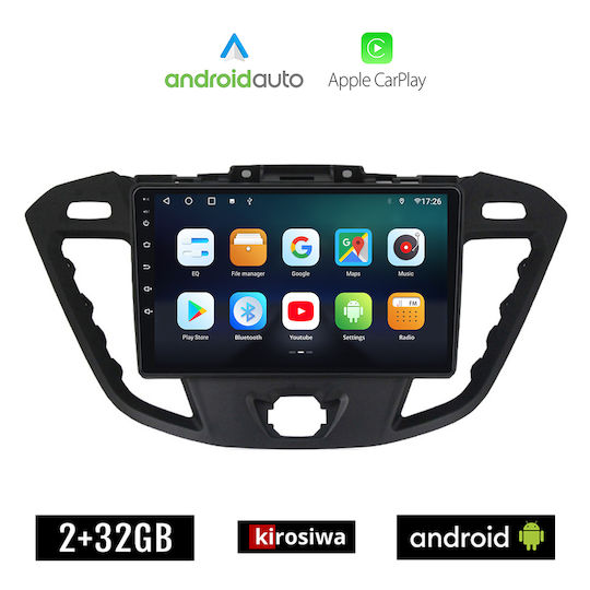 Kirosiwa Ηχοσύστημα Αυτοκινήτου για Ford Tourneo Custom / Tourneo 2013> (Bluetooth/USB/AUX/WiFi/GPS/Apple-Carplay/Android-Auto) με Οθόνη Αφής 9"