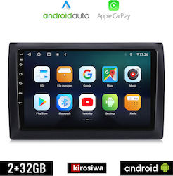 Kirosiwa Car-Audiosystem für Fiat Stil 2001-2008 (Bluetooth/USB/AUX/WiFi/GPS/Apple-Carplay/Android-Auto) mit Touchscreen 9"
