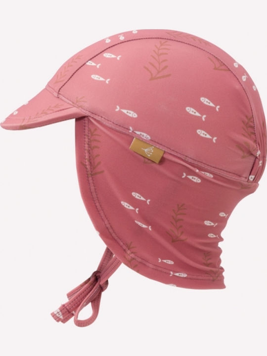 Fresk Kids' Hat Jockey Fabric Sunscreen Pink