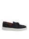 BY887 Men's Leather Loafers Blue