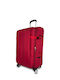 Large Nylon Suitcase Crete Red