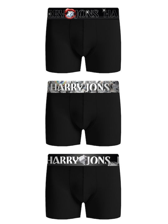Diamond Herren Boxershorts Schwarz 3Packung
