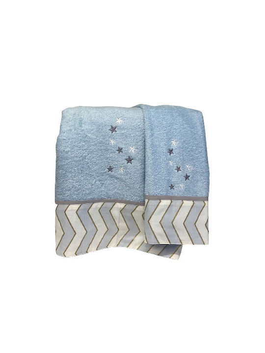 abo Set of baby towels 2pcs Fox Blue 3072-500