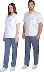 Alezi Classic Unisex Set Pantaloni și Bluza Medicală Multicolor din Bumbac și Poliester