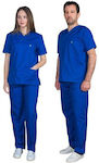 Alezi Classic Unisex Set Pantaloni și Bluza Medicală Albastru