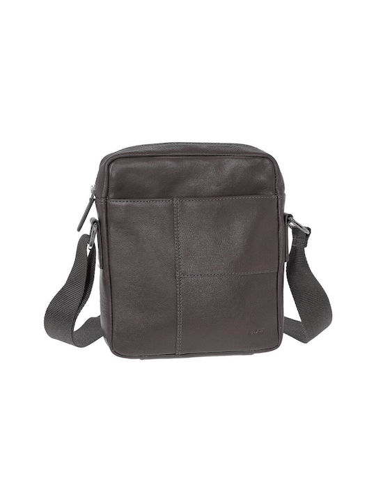 Lavor Leather Men's Bag Shoulder / Crossbody Dark Brown
