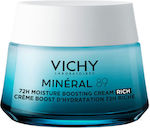 Vichy Mineral 89 Reich 72h Feuchtigkeitsspendend & Straffend Creme Gesicht für Trockene/Empfindliche Haut 50ml
