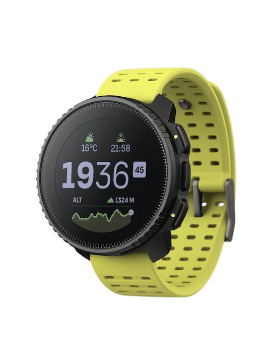 Suunto Vertical Stainless Steel 49mm Smartwatch με Παλμογράφο (Black Lime)