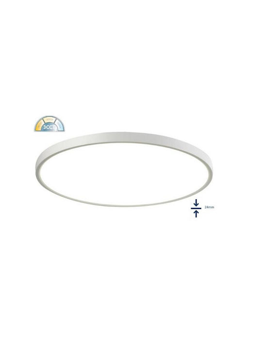 Fos me Classic Plastic Ceiling Mount Light with Integrated LED in White color 30pcs