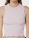Guess Women's Sport Crop Top Sleeveless Pink