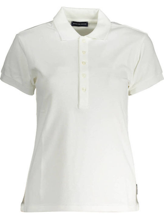 North Sails Women's Polo Blouse Short Sleeve White