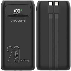 Awei P169K 20000mAh 22.5W Μαύρο
