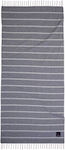 Greenwich Polo Club Beach Pareo with Fringes Gray 170x80cm