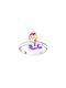 Bellita Παιδικό Δαχτυλίδι Γοργόνα Ariel από Ασήμι 925 επιπλατινωμένο