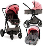 Asalvo Sidney 3 in 1 Adjustable 3 in 1 Baby Stroller Suitable for Newborn Pink 13kg