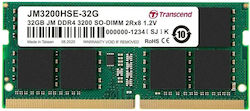 Transcend 32GB DDR4 RAM με Ταχύτητα 3200 για Laptop