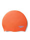 Speedo Plain Moulded Silicone Kids Swimming Cap Orange