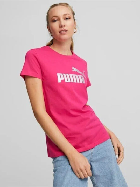 PUMA Logo Bluze Damă T-shirt Fuchsia